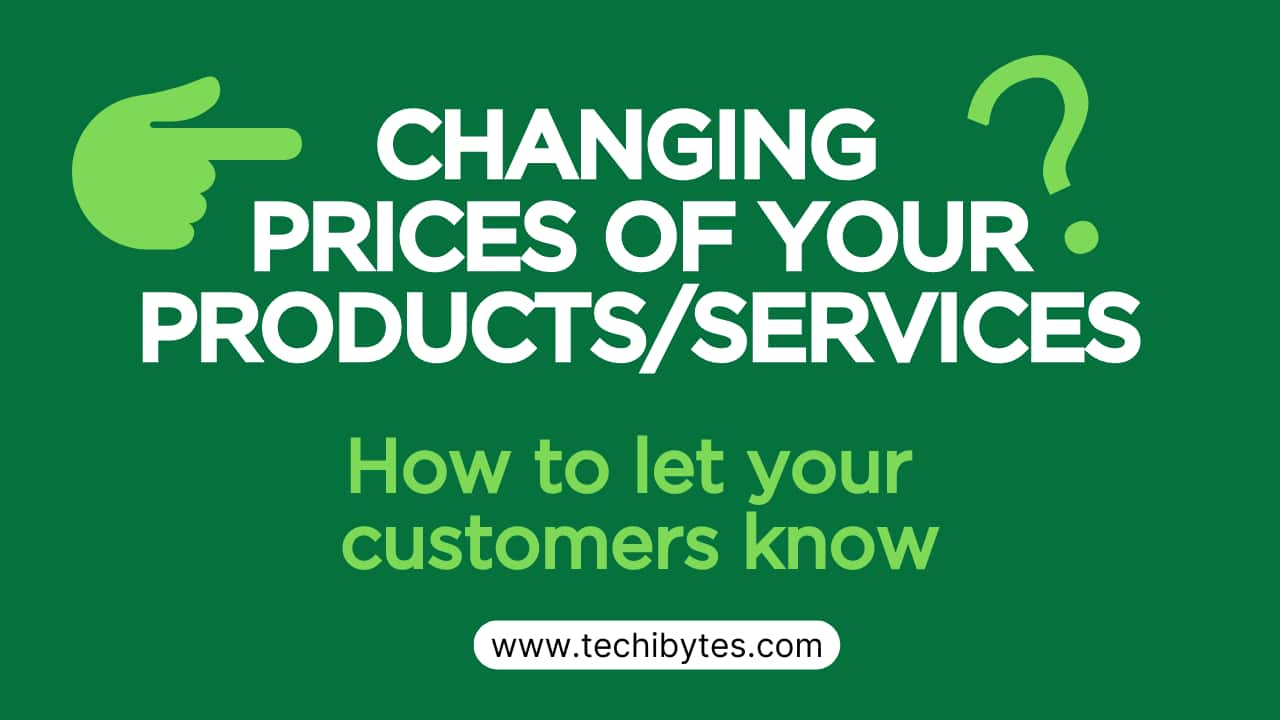 Changing Prices of Your Products