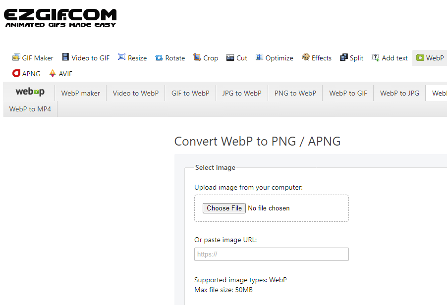 PNG to WebP converter