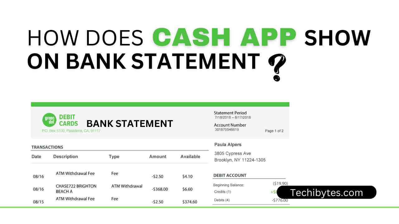 How does Cash app show on a bank statement