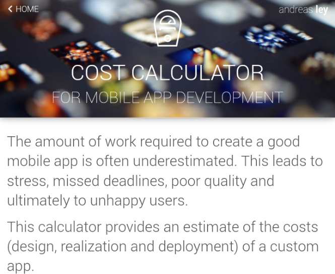 App development cost calculator