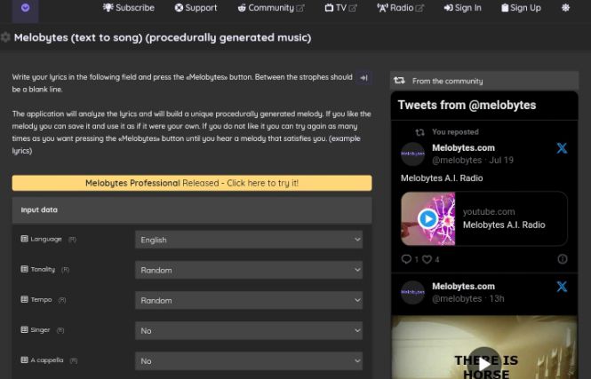 text-to-Song generator