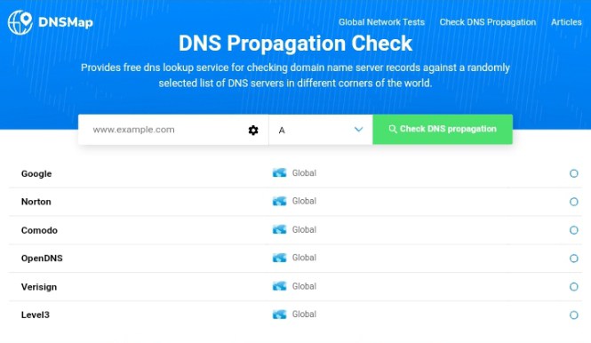 DNS propagation checker 